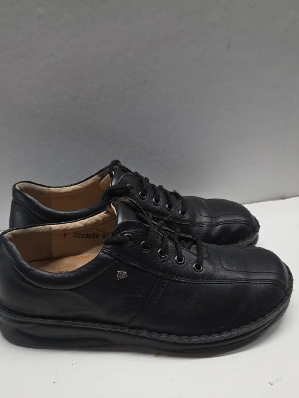 Finn Comfort Black Leather Lace-Up Oxford Derbys Size 8W
